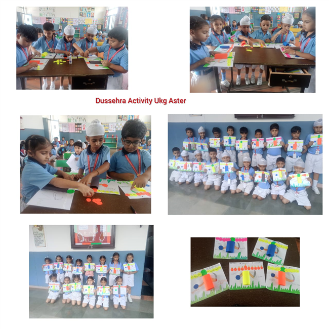 Activities related to Gandhi Jayanti and Dussehra.