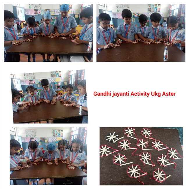 Activities related to Gandhi Jayanti and Dussehra.