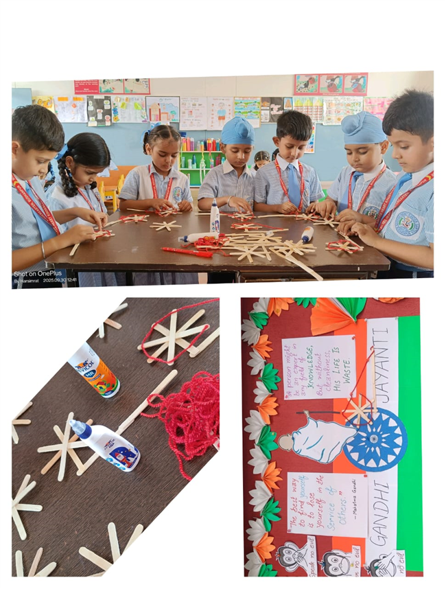 Activities related to Gandhi Jayanti and Dussehra.