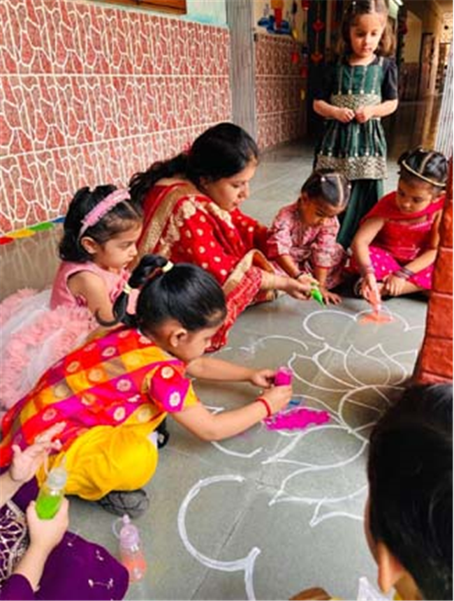 Diwali Celebrations Illuminate the Pre-Primary Wing with Joy and Colour!