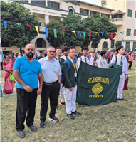 Catholic students at Eucharistic Procession