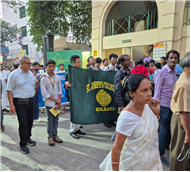 Catholic students at Eucharistic Procession