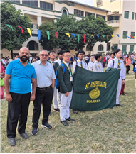 Catholic students at Eucharistic Procession