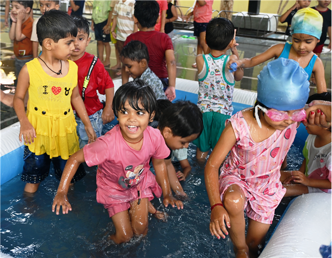 POOL PARTY ENJOYED BY STUDENTS