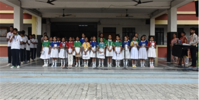 Morning Assembly on “Care for Yourself” by Class 9-B