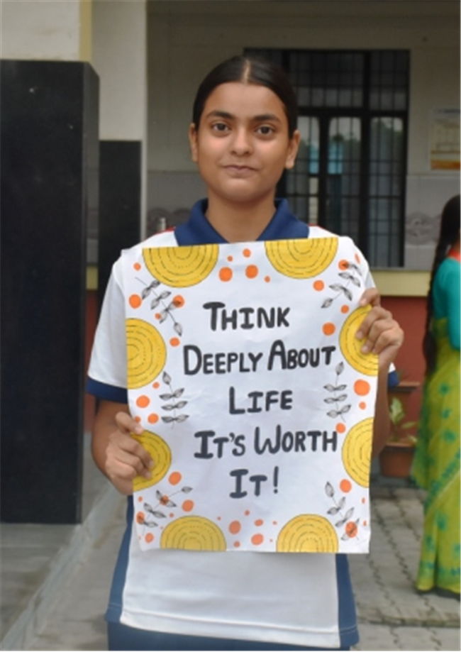 Morning Assembly on “Care for Yourself” by Class 9-B