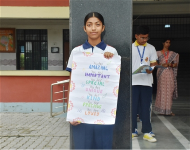 Morning Assembly on “Care for Yourself” by Class 9-B