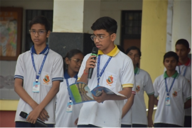 Morning Assembly on “Care for Yourself” by Class 9-B