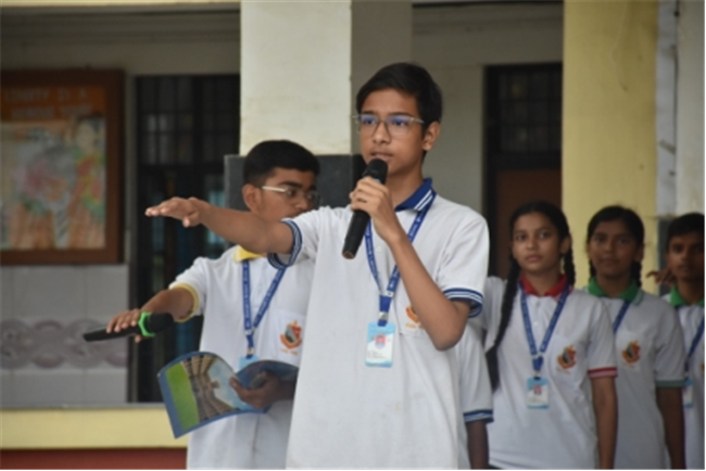 Morning Assembly on “Care for Yourself” by Class 9-B