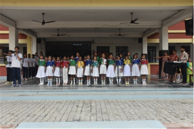 Morning Assembly on “Care for Yourself” by Class 9-B