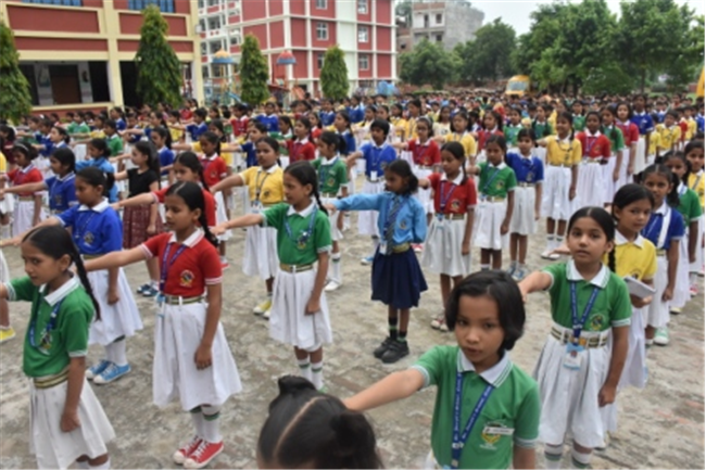 Morning Assembly on “Care for Yourself” by Class 9-B