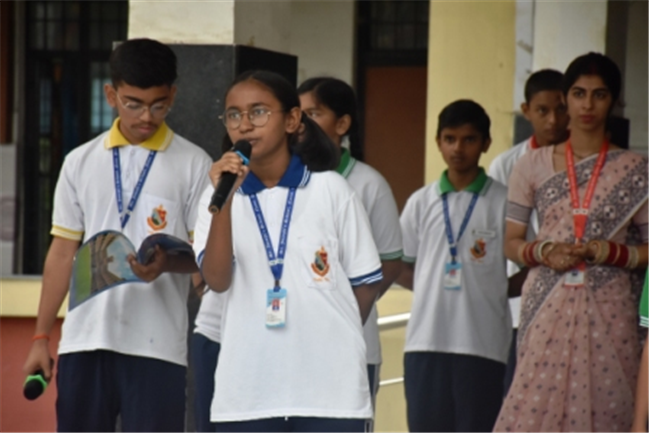 Morning Assembly on “Care for Yourself” by Class 9-B