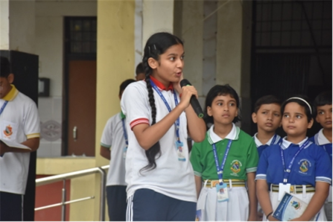 Morning Assembly on “Care for Yourself” by Class 9-B