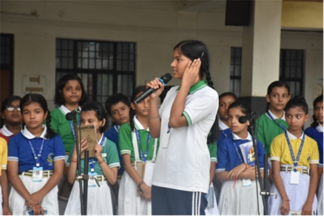 Morning Assembly on “Care for Yourself” by Class 9-B