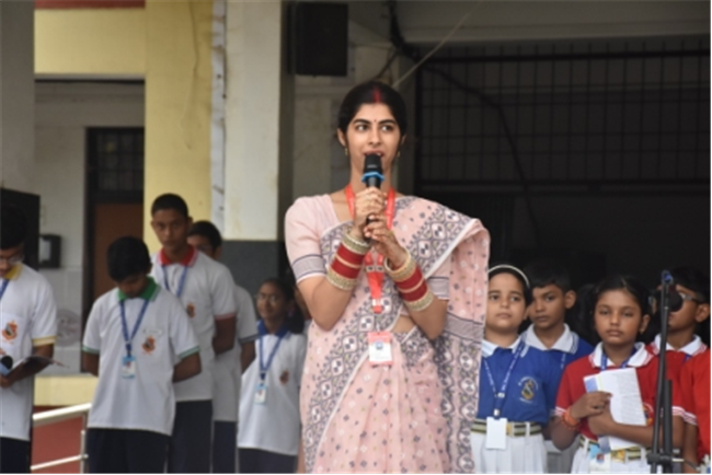Morning Assembly on “Care for Yourself” by Class 9-B