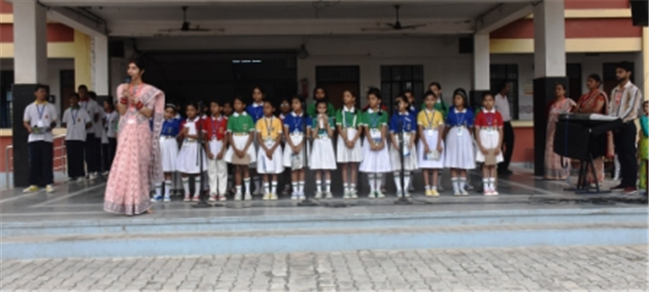 Morning Assembly on “Care for Yourself” by Class 9-B