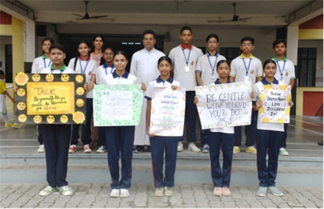 Morning Assembly on “Care for Yourself” by Class 9-B
