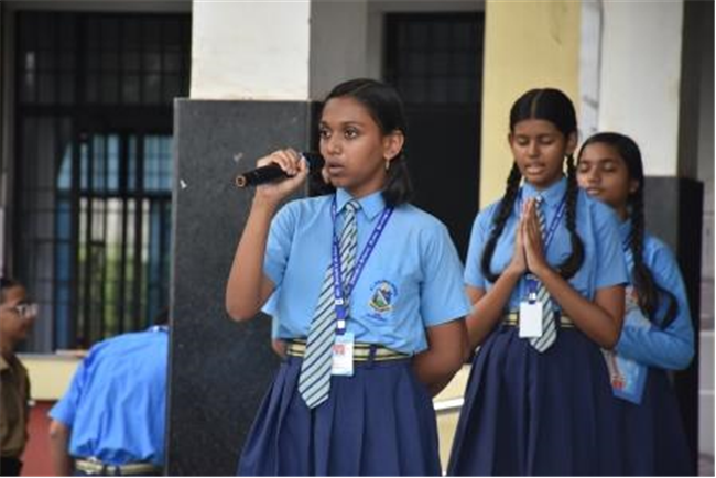 Morning Assembly on “Companionship” by Class 8-B