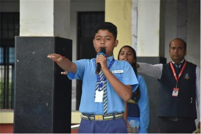 Morning Assembly on “Companionship” by Class 8-B