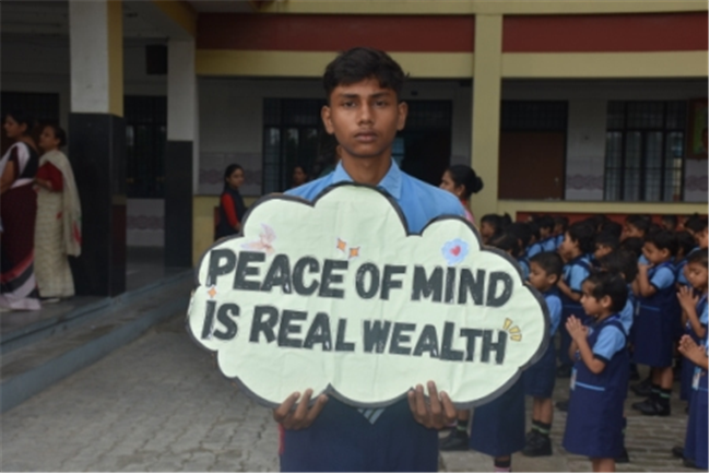 Morning Assembly on “Are You Rich Without Wealth?” by Class 10-C