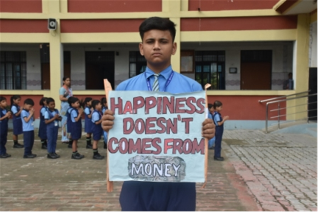 Morning Assembly on “Are You Rich Without Wealth?” by Class 10-C