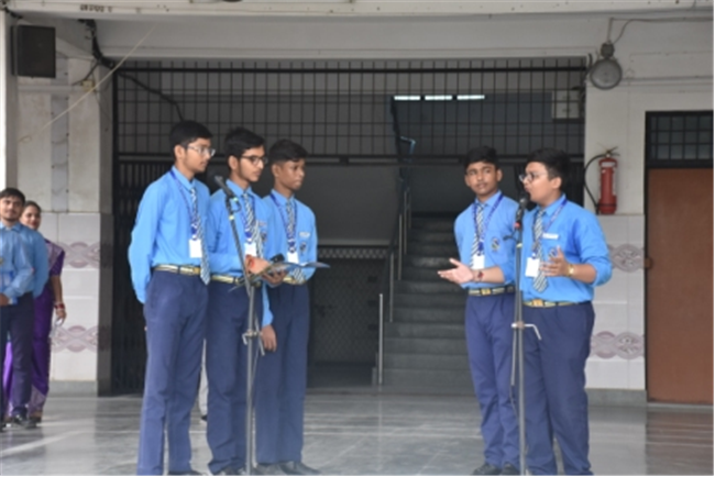Morning Assembly on “Are You Rich Without Wealth?” by Class 10-C