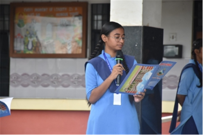 Morning Assembly on “Are You Rich Without Wealth?” by Class 10-C