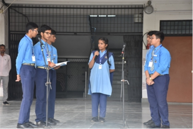 Morning Assembly on “Are You Rich Without Wealth?” by Class 10-C