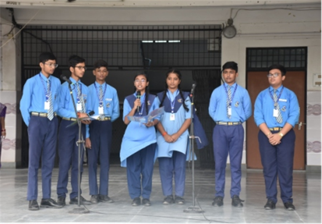 Morning Assembly on “Are You Rich Without Wealth?” by Class 10-C