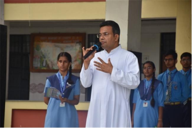 Morning Assembly on “Are You Rich Without Wealth?” by Class 10-C