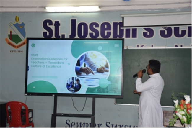 Staff Orientation Programme by the Principal (Rev. Fr. Melwin Wilson D'Souza)