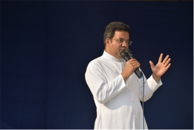 SJS Naini Welcomes the new Principal (Rev. Fr. Melwin Wilson D'Souza)