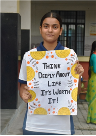 Morning Assembly on “Care for Yourself” by Class 9-B