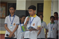 Morning Assembly on “Care for Yourself” by Class 9-B