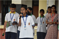 Morning Assembly on “Care for Yourself” by Class 9-B