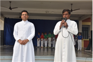 SJS Naini Welcomes the new Principal (Rev. Fr. Melwin Wilson D'Souza)
