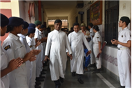 SJS Naini Welcomes the new Principal (Rev. Fr. Melwin Wilson D'Souza)
