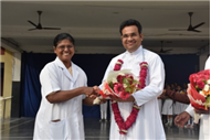 SJS Naini Welcomes the new Principal (Rev. Fr. Melwin Wilson D'Souza)