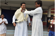 SJS Naini Welcomes the new Principal (Rev. Fr. Melwin Wilson D'Souza)