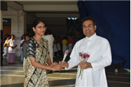 SJS Naini Welcomes the new Principal (Rev. Fr. Melwin Wilson D'Souza)
