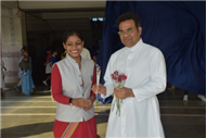 SJS Naini Welcomes the new Principal (Rev. Fr. Melwin Wilson D'Souza)