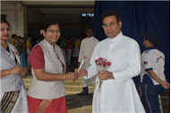 SJS Naini Welcomes the new Principal (Rev. Fr. Melwin Wilson D'Souza)