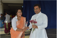 SJS Naini Welcomes the new Principal (Rev. Fr. Melwin Wilson D'Souza)