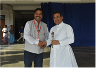 SJS Naini Welcomes the new Principal (Rev. Fr. Melwin Wilson D'Souza)