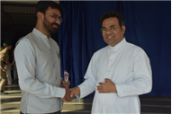 SJS Naini Welcomes the new Principal (Rev. Fr. Melwin Wilson D'Souza)