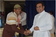 SJS Naini Welcomes the new Principal (Rev. Fr. Melwin Wilson D'Souza)
