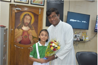 SJS Naini Welcomes the new Principal (Rev. Fr. Melwin Wilson D'Souza)