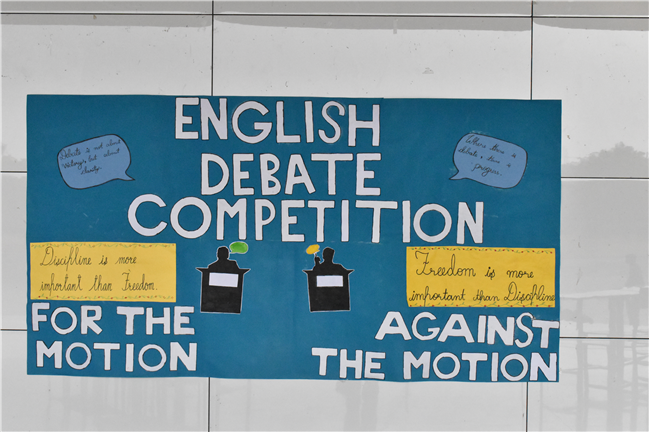English Extempore Competition, Colouring Competition, Recycled Wonders, Dialogue Writing, Essay Writing, English Debate Competition, Essay Writing Competition