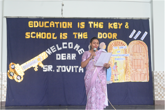 WARM WELCOME TO DEAR SR. JOVITA SALDANHA B.S.