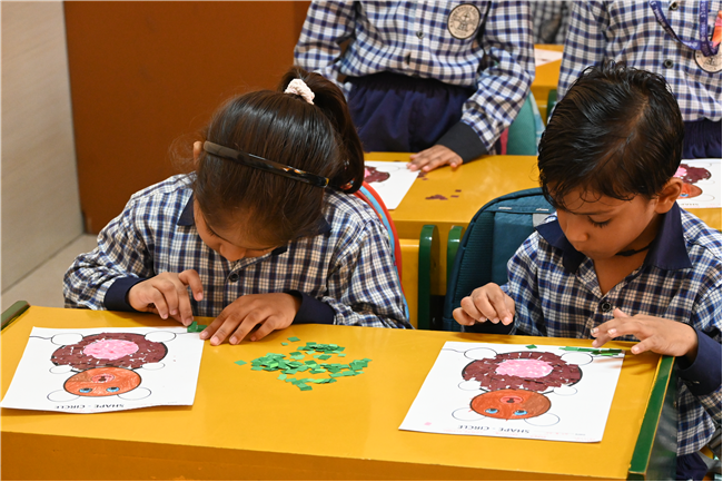 Colouring and  paper pasting competition